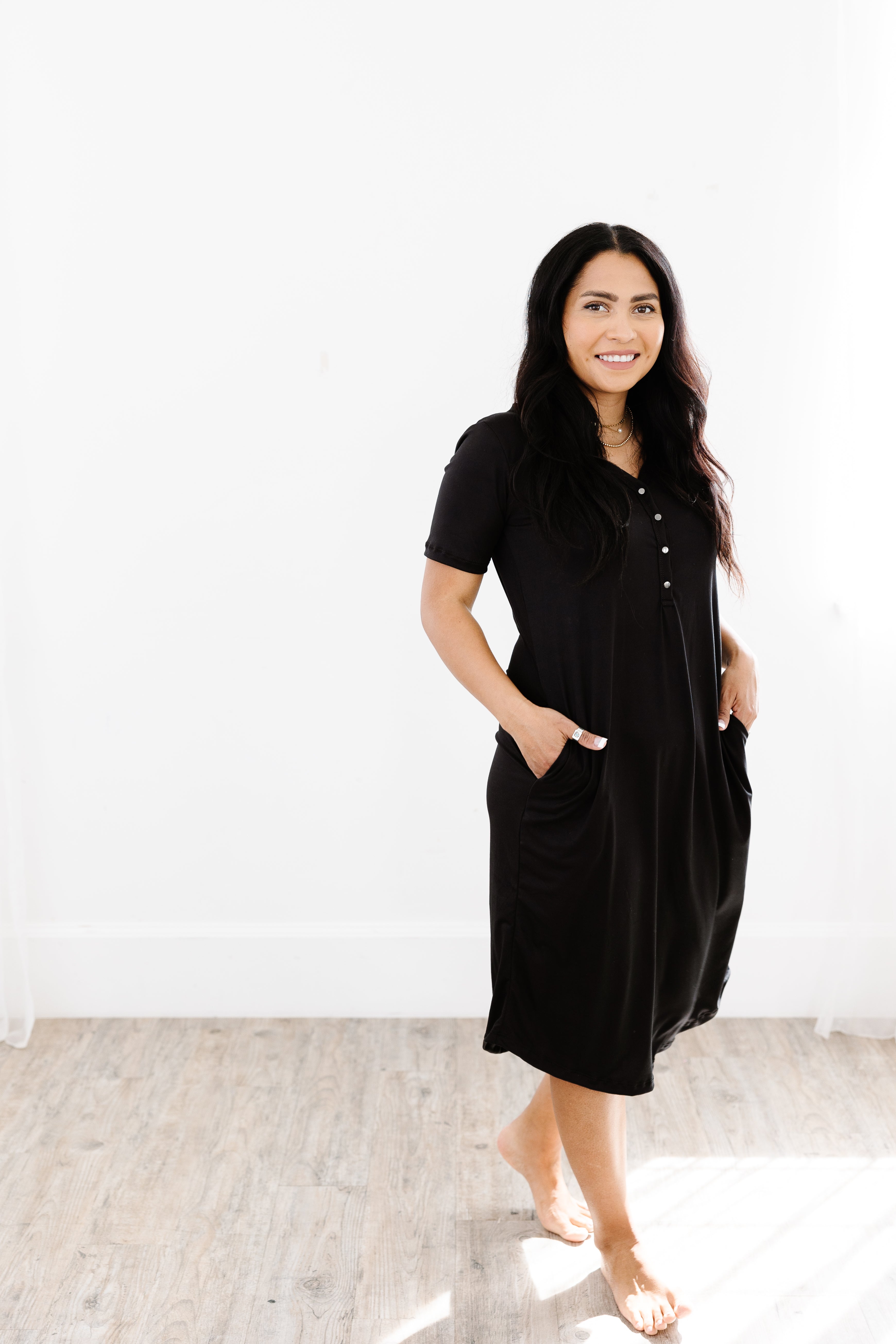 döz Sleep Dress in Black